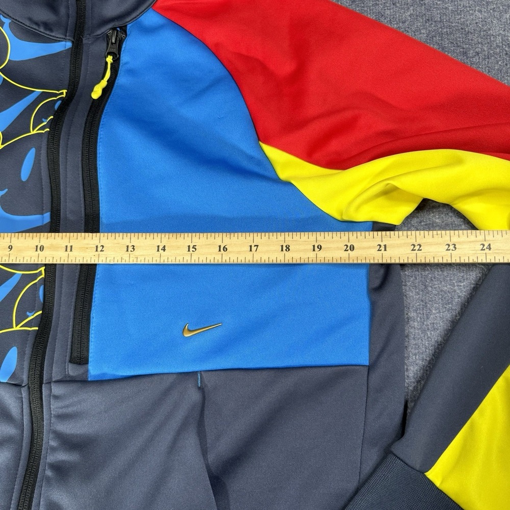Nike Mens Have A Nike Day Smiley Face Track Jacket Colorblock Grey Blue Red L - Picture 7 of 9